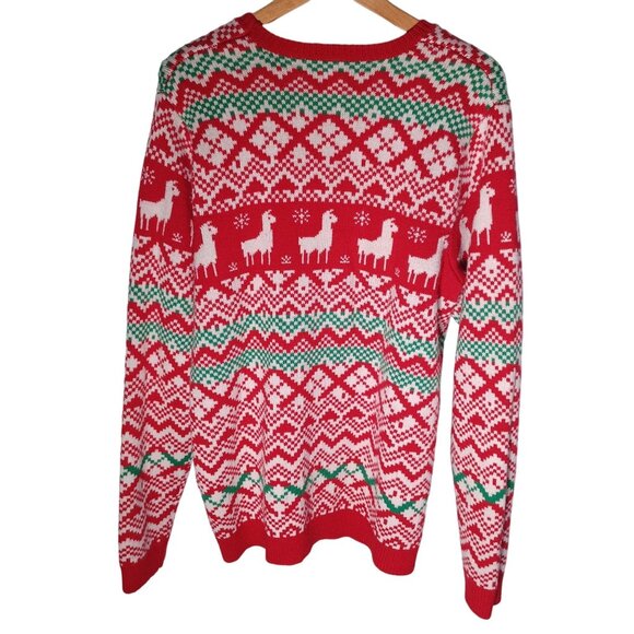 Womens Knit Sweater Size X Large Ugly Christmas Sweater LLama Holiday Festive - Picture 7 of 8